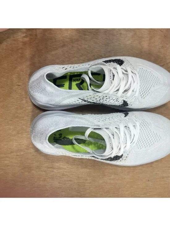 Nike Free RN Flyknit Womens Size 9.5 US White Platinum Athletic Shoes 942839-100 - Picture 8 of 9